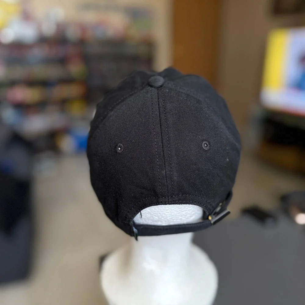 Lacoste Baseball Cap Mens One Size Black Oversized Crocodile Logo Strapback Hat